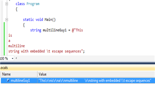 Multiple line strings in C# and VB.NET